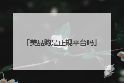 美品购是正规平台吗