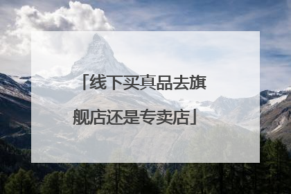 线下买真品去旗舰店还是专卖店