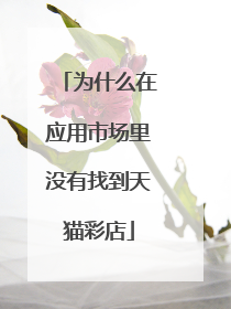 为什么在应用市场里没有找到天猫彩店