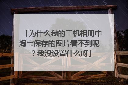 为什么我的手机相册中淘宝保存的图片看不到呢?我没设置什么呀