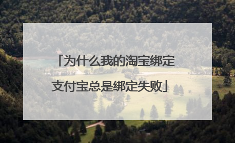 为什么我的淘宝绑定支付宝总是绑定失败