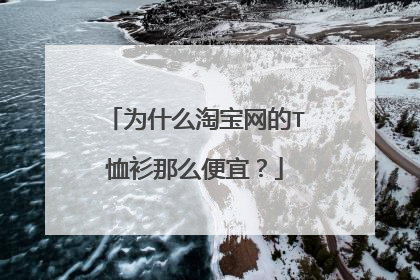 为什么淘宝网的T恤衫那么便宜?