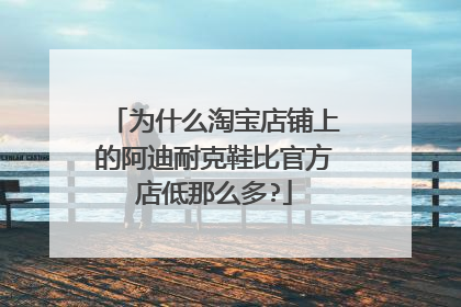 为什么淘宝店铺上的阿迪耐克鞋比官方店低那么多?