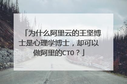 为什么阿里云的王坚博士是心理学博士，却可以做阿里的CTO？
