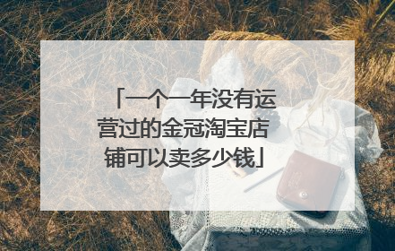 一个一年没有运营过的金冠淘宝店铺可以卖多少钱