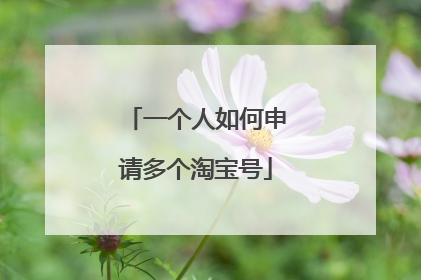 一个人如何申请多个淘宝号