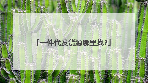 一件代发货源哪里找?