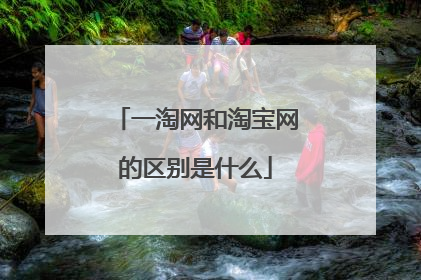 一淘网和淘宝网的区别是什么