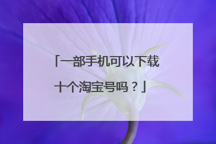 一部手机可以下载十个淘宝号吗?