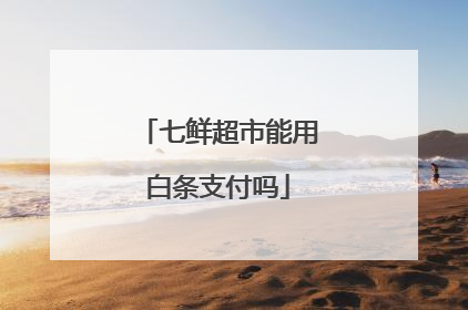 七鲜超市能用白条支付吗