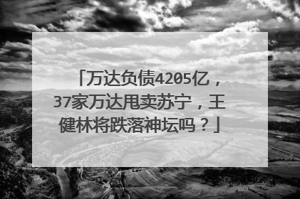 万达负债4205亿，37家万达甩卖苏宁，王健林将跌落神坛吗？