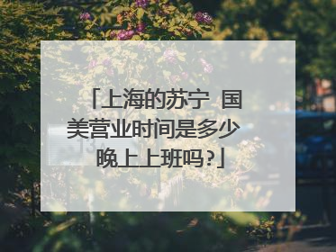 上海的苏宁 国美营业时间是多少 晚上上班吗?