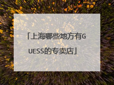 上海哪些地方有GUESS的专卖店