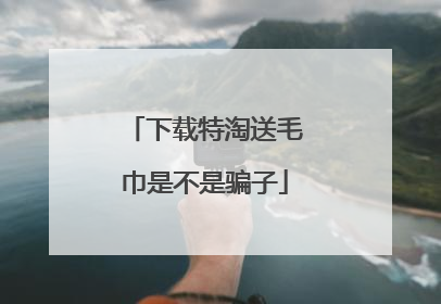 下载特淘送毛巾是不是骗子