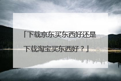 下载京东买东西好还是下载淘宝买东西好?