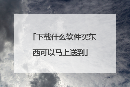 下载什么软件买东西可以马上送到