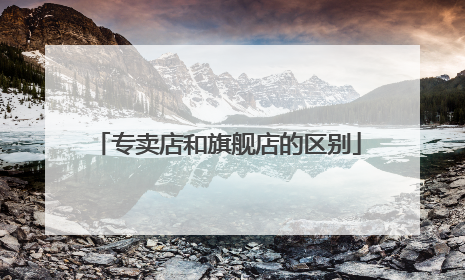 专卖店和旗舰店的区别
