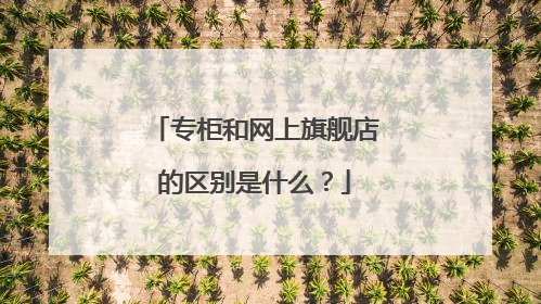 专柜和网上旗舰店的区别是什么?