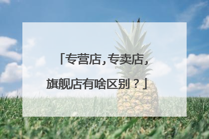 专营店,专卖店,旗舰店有啥区别?