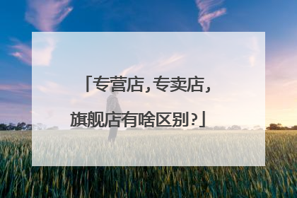 专营店,专卖店,旗舰店有啥区别?