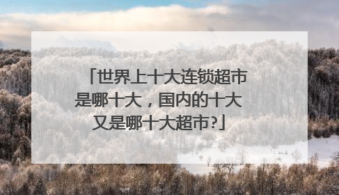 世界上十大连锁超市是哪十大,国内的十大又是哪十大超市?