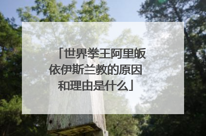 世界拳王阿里皈依伊斯兰教的原因和理由是什么