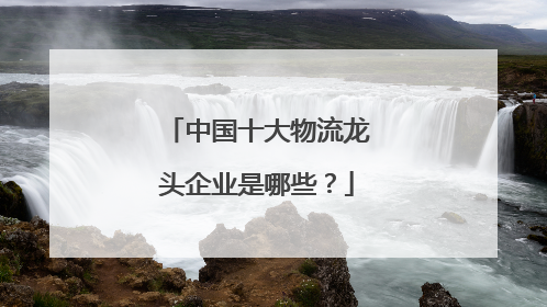 中国十大物流龙头企业是哪些?