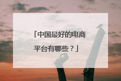 中国最好的电商平台有哪些？