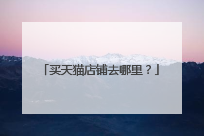 买天猫店铺去哪里？