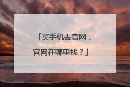买手机去官网，官网在哪里找？