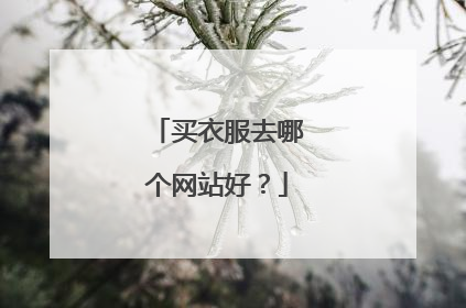 买衣服去哪个网站好？