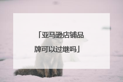 亚马逊店铺品牌可以过继吗
