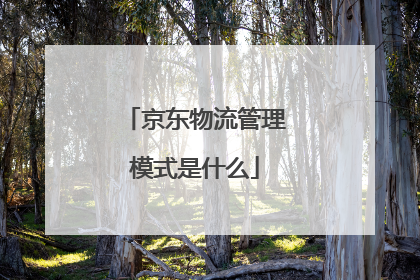 京东物流管理模式是什么