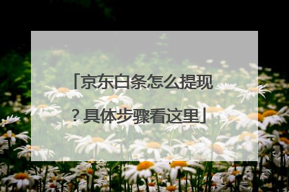 京东白条怎么提现?具体步骤看这里