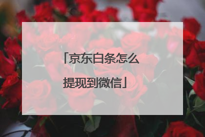 京东白条怎么提现到微信