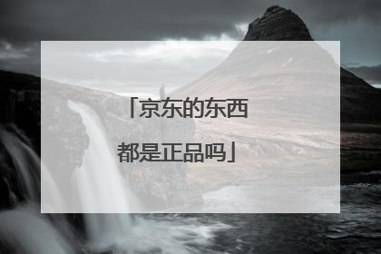 京东的东西都是正品吗