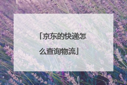 京东的快递怎么查询物流