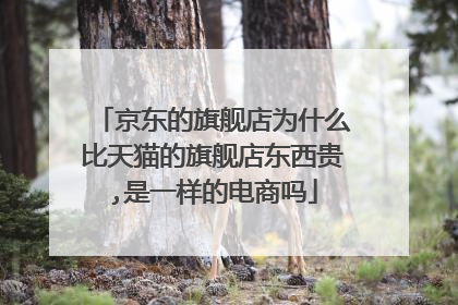 京东的旗舰店为什么比天猫的旗舰店东西贵,是一样的电商吗