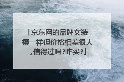京东网的品牌女装一模一样但价格相差很大,信得过吗?咋买?