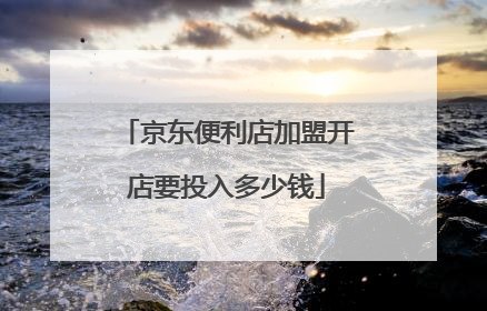 京东便利店加盟开店要投入多少钱