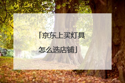 京东上买灯具怎么选店铺