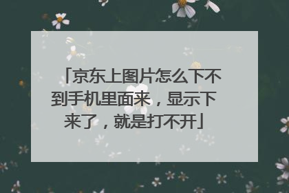 京东上图片怎么下不到手机里面来,显示下来了,就是打不开