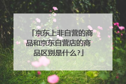 京东上非自营的商品和京东自营店的商品区别是什么?