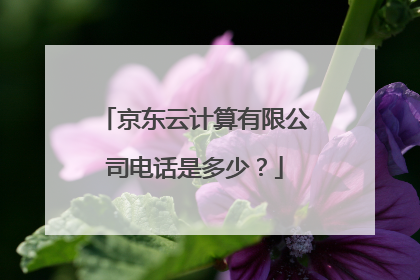 京东云计算有限公司电话是多少?