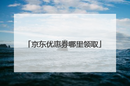 京东优惠券哪里领取