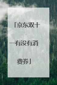 京东双十一有没有消费券