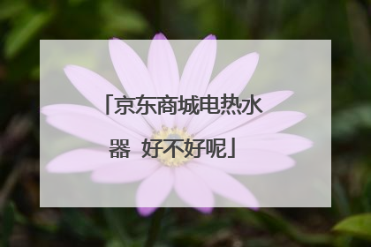 京东商城电热水器 好不好呢