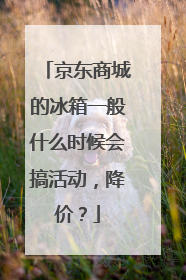 京东商城的冰箱一般什么时候会搞活动,降价?