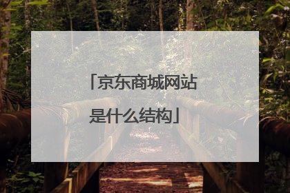 京东商城网站是什么结构