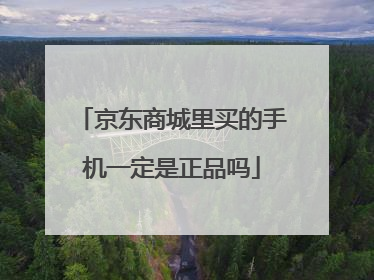 京东商城里买的手机一定是正品吗